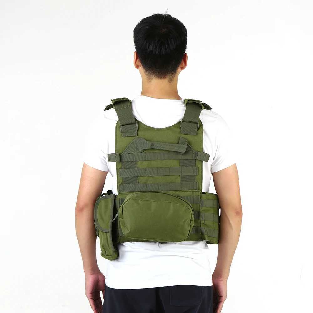 Outdoor Mens Tactical Vest Mens Modular Vest Hunting Gear Load Plate Carrier Vest with Hydration Pocket Hunting EquipmentXJ250219