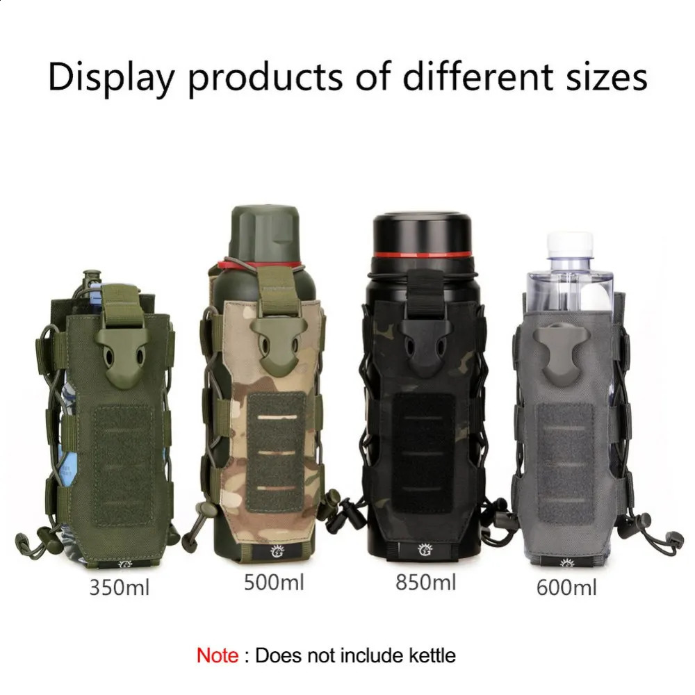 Outdoor Climbing Mountaineering Hiking Camping Travel Tactical MOLLE Nylon Bag Water Bottle Holder camping equipment Pouch Bags 250118