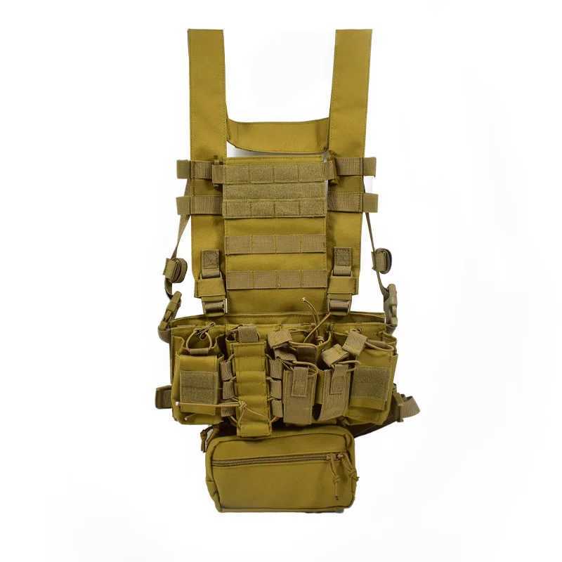 Combat Tactical MolLE Vest Ammo D3 Chest Rig REMovabLE Hunting Airsoft Paintball Gear Vest With AK 47/74 Magazine PouchXJ250219