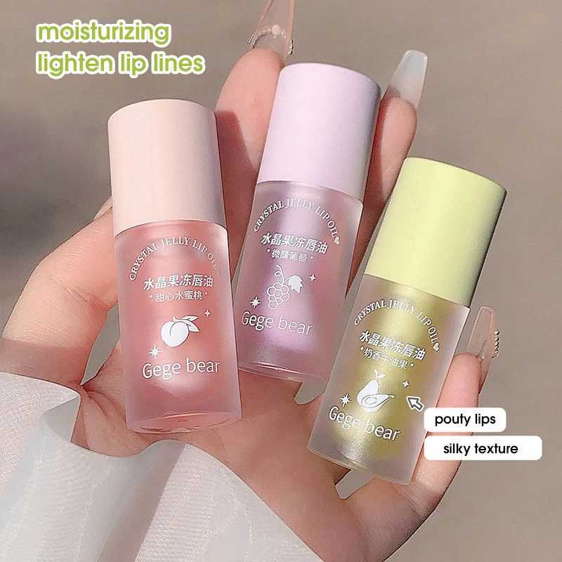 Crystal Jelly Lip Oil Moisturizing Lip Balm Moisturizes and reduces lip lines Lipstick for womenW250219