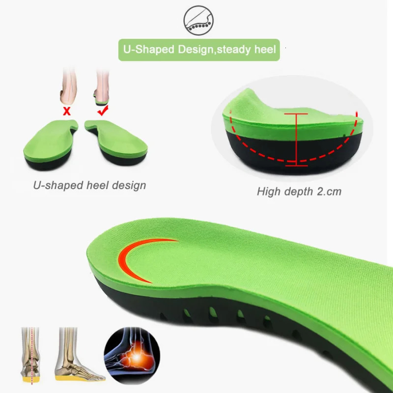 EVA Orthopedic Shoes Sole Insoles For feet Arch Foot Pad XO Type Leg Flat Elastic Shock Absorption Comfortable 250219