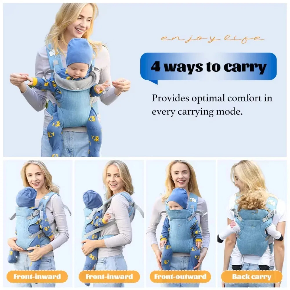 Baby Strap Baby Sling Breathable Bag Bebe Wrap Infant Hipseat Waist Belt All Seasons 4 in 1 born Babies Kangaroo Bags 250219