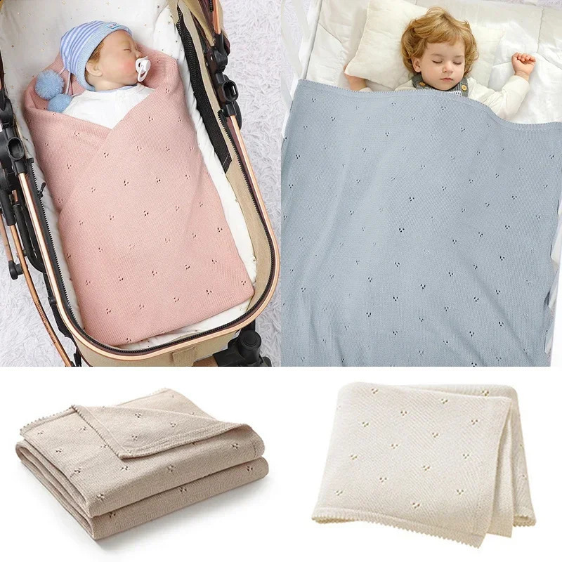 Baby Blankets born Infant Boys Girls Cotton Stroller Nursery Swaddle Wrap Cover Quilts 90*70cm Toddler Outdoor Throw Play Mat 250218