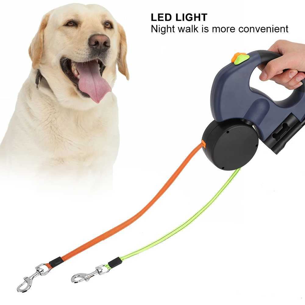 LED Traction Rope Pet Walking Automatic Extendable Flexible Dog Cat Traction Rope Headed Hand Holding with LED LightXJ250218