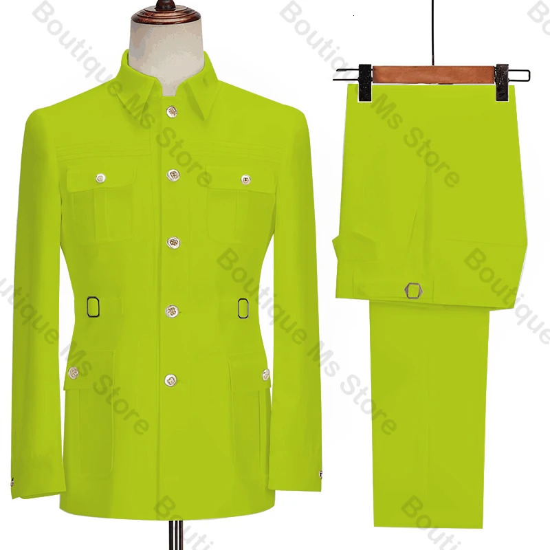 Multicolor Business Men Suits Regular Fit Custom Made Set Wedding Groom Prom Blazer Suit Male Clothing 2 Pieces Set 250213