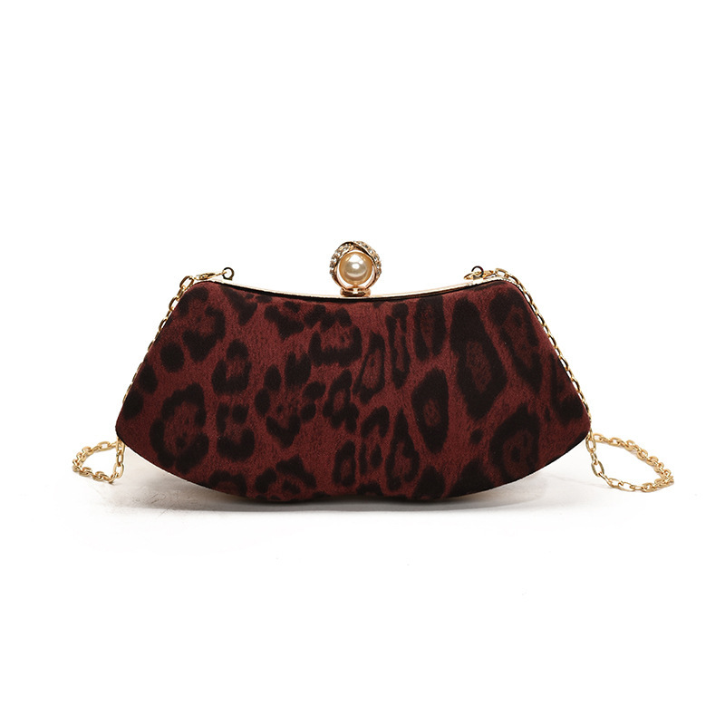 2025 New Western Style Chain Leopard Pattern French Personalized Large Capacity Design Crossbody Handheld Small Square Women's Bag #swissmilitary
