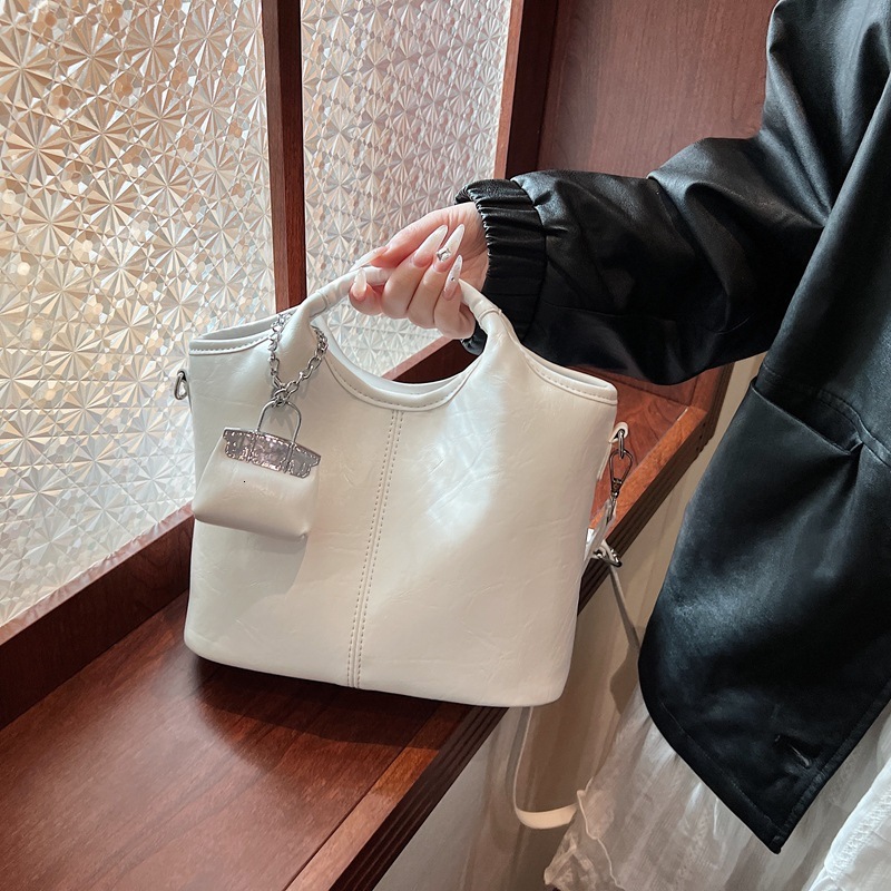 Korean version women's high-end handbag, 2025 spring new item, vegetable basket bag, simple and versatile single shoulder crossbody bag #swissmil