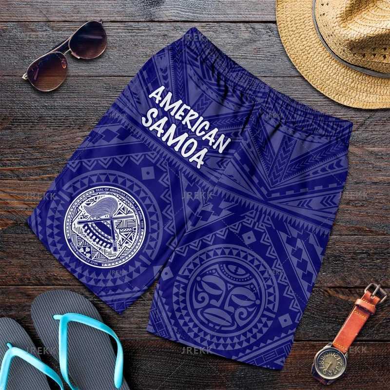 Men's Shorts New Vintage 3D Samoa Emblem Printed Beach Shorts Fashion Streetwear Board Shorts Unisex Cool Swimming Shorts Men Swimming Trunks z25
