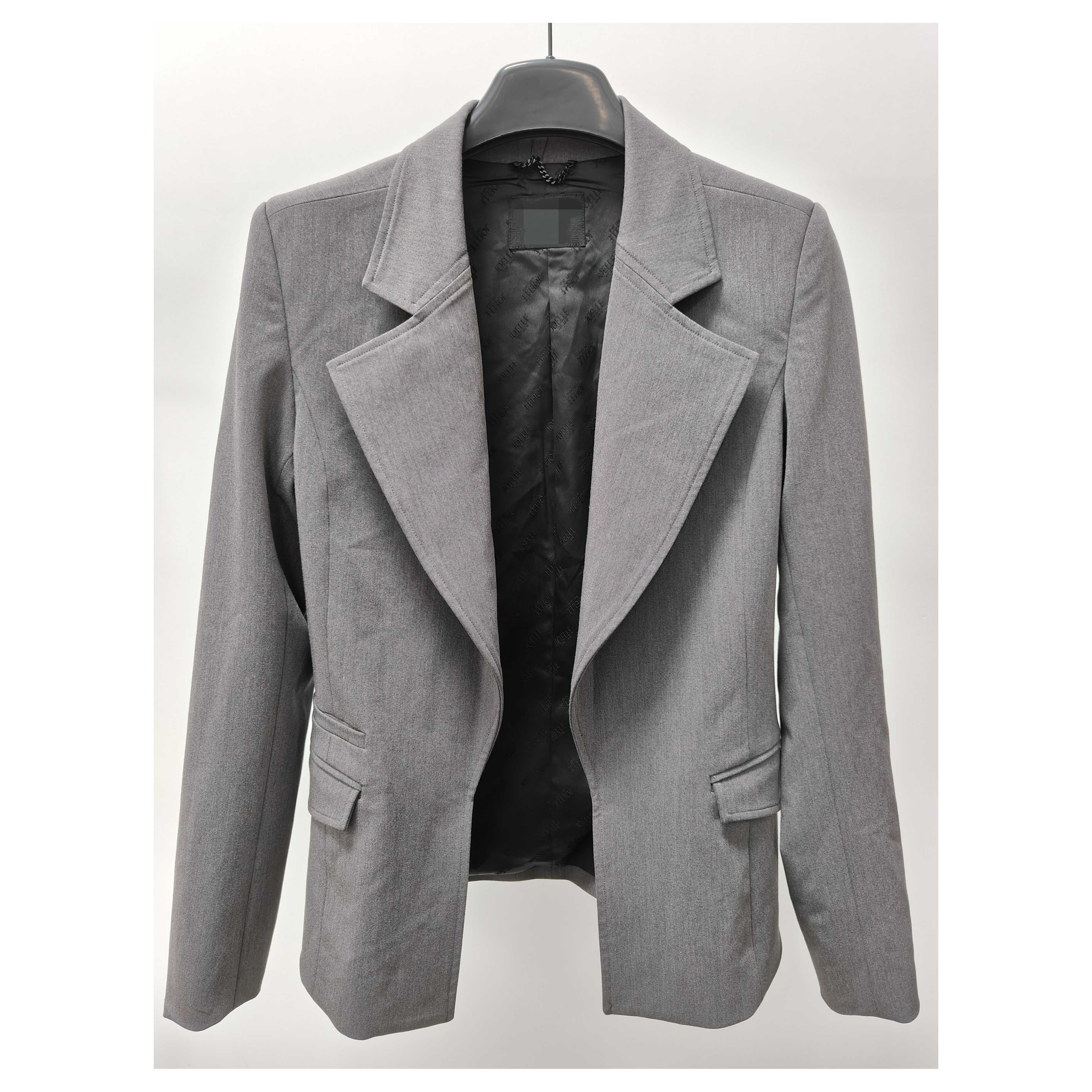 Grey Slim-fitting Women Blazer Jacket Cardigan