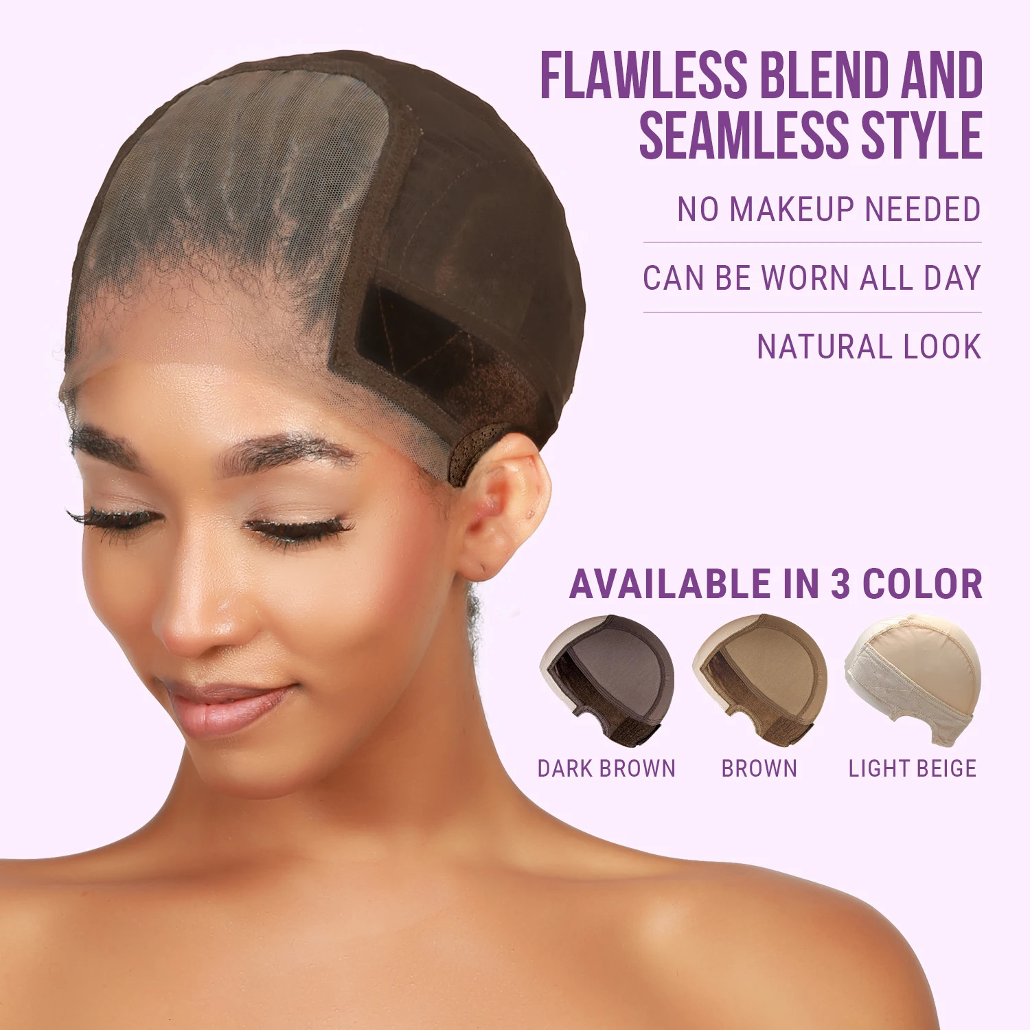 Studio Limited Glueless Lace Grip Wig Cap - Comfortable Adjustable Fit Secure Glueless Wear 250214