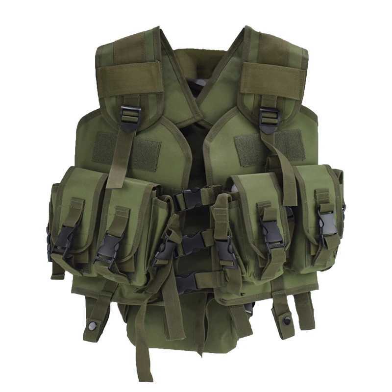High Quality Navy Combat Vest Military with Water Bag SWAT Tactical Vest Army Training Uniform Shooting Vest Hunting VestXJ250219