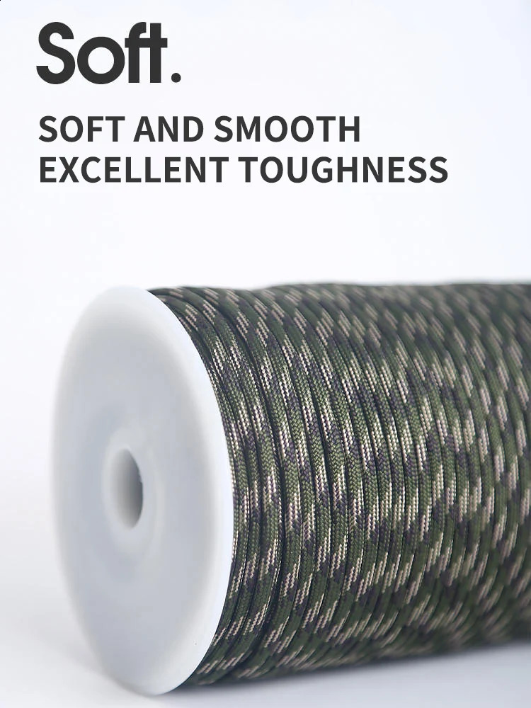 9 Cores 550 Paracord Cord 5 15 30 M Dia4mm For Outdoor Camping Survival Lanyard Parachute Rope Hiking Tent Accessories 250213