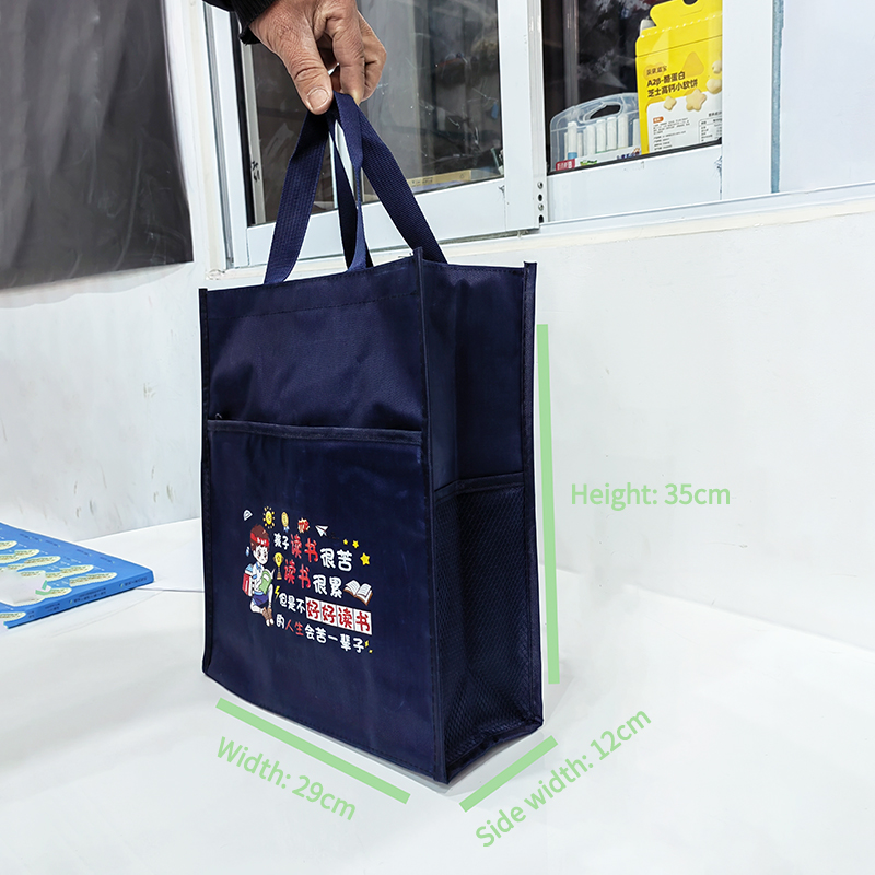 Customized large capacity book carrying bag, storage hand-held file bag, multi-functional dirt resistant cartoon tutoring bag for elementary school st