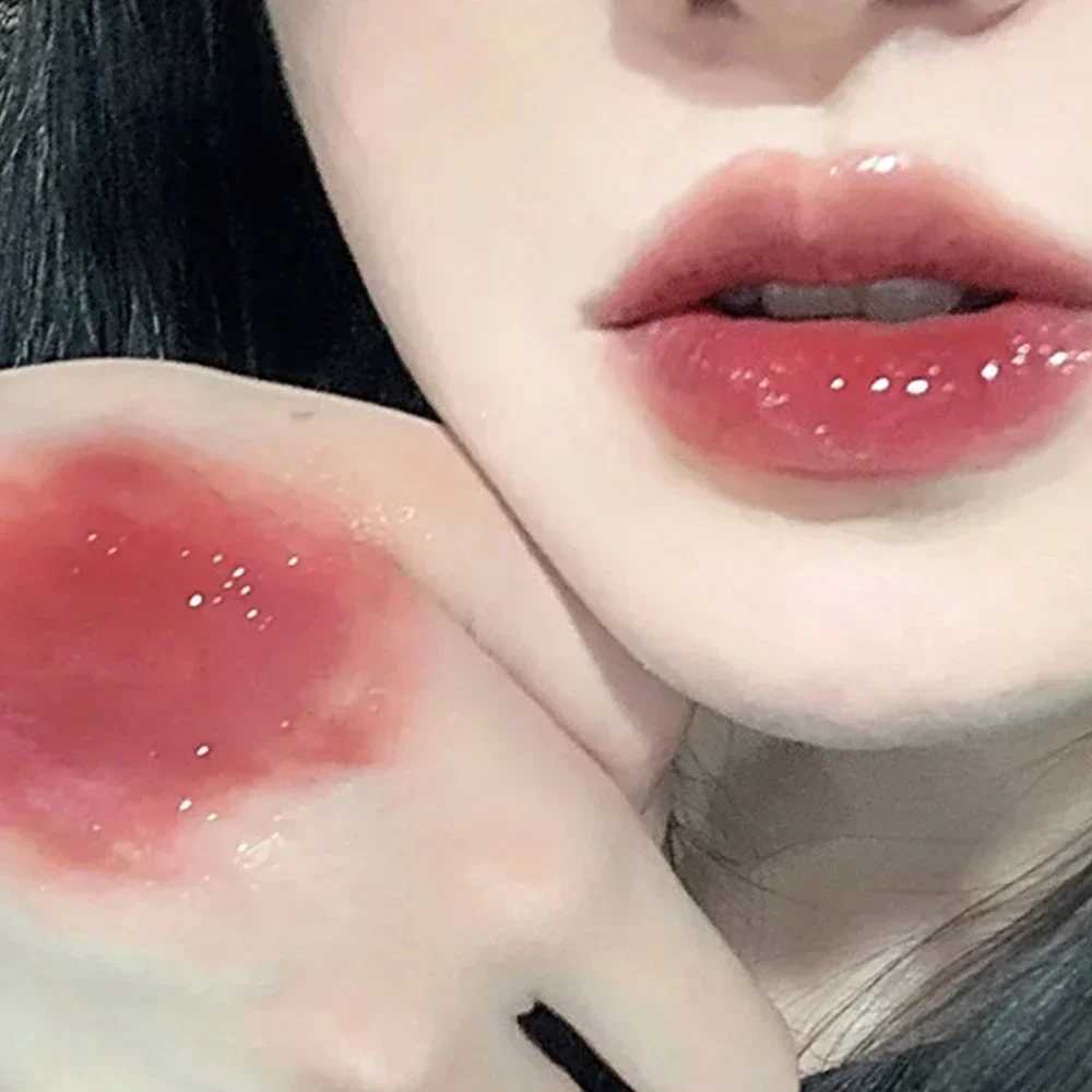 Cute Bear Lip Gloss Crystal Jelly Mirror Waterproof Liquid Lipstick Moisturizing Reducing Lip Lines Long Lasting Lip Ink MakeupW250219