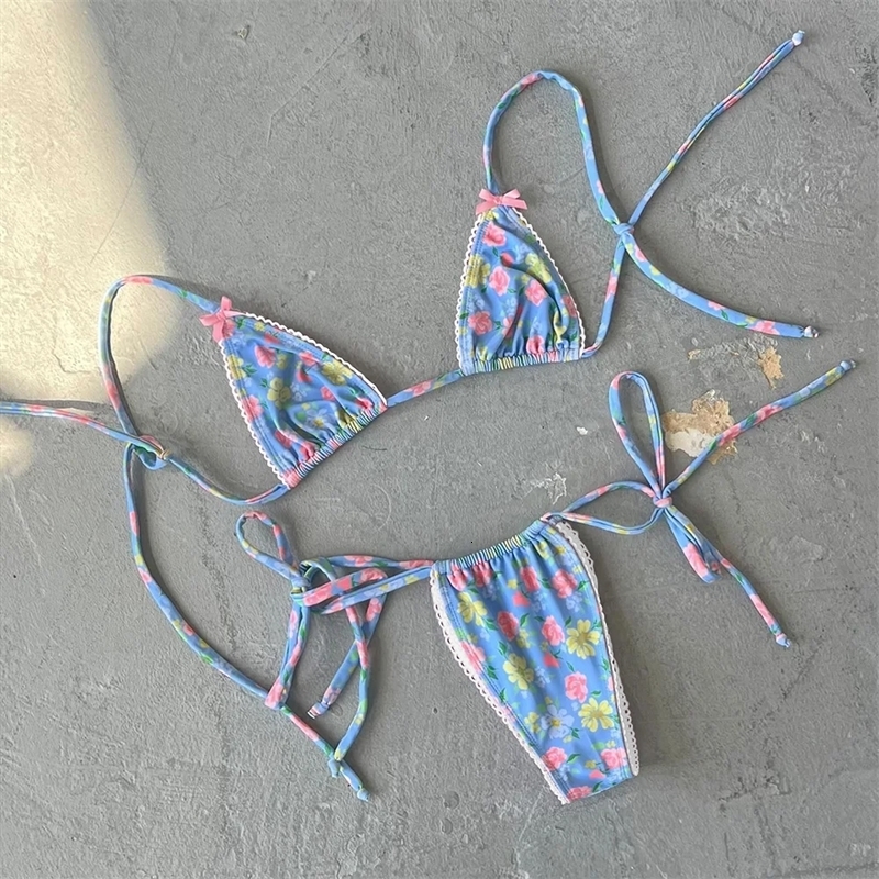 Micro Bikini Push Up Women Swimsuits 2024 Sexy Female Swimwear Brazilian Bikini Set Thong Biquini Swim Suits Print Beachwear250218