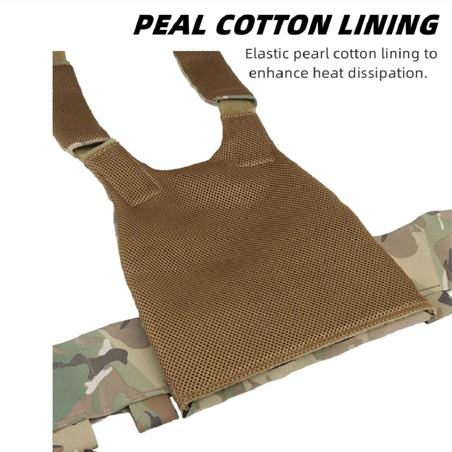 Low Profile MOLLE Plate Carrier Adult with Hook and Loop Cummerbund Security Vest with Side Elastic Holder for Hunting AirsoftXJ250219