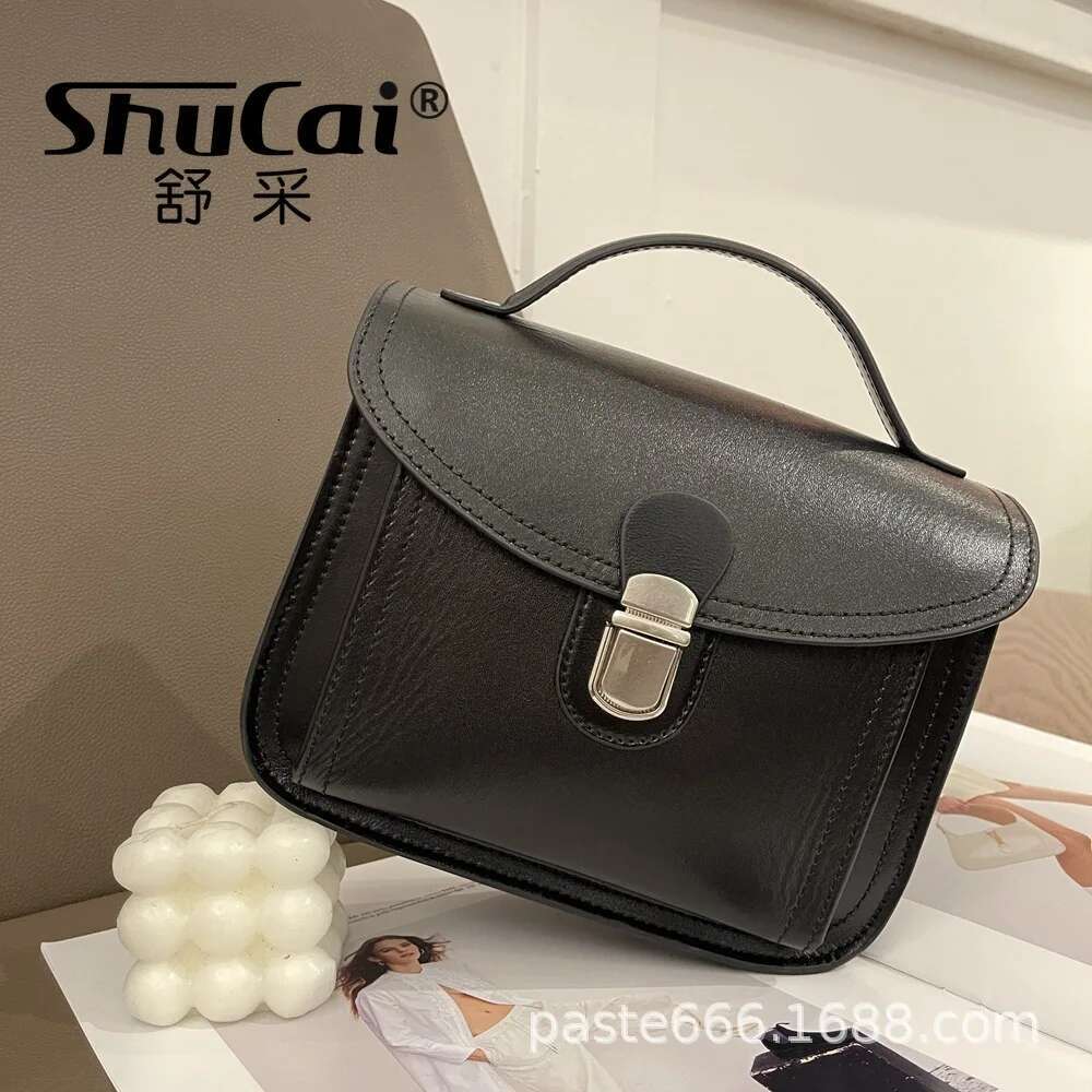 Head Layer Vegetable Tanned Cowhide Vintage Messenger Leather Women's Crossbody Handbag Shoulder Bag