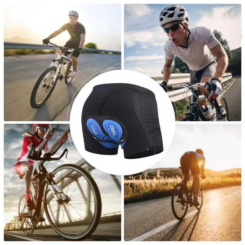 Men's Shorts Mens 3D gel bicycle shorts bicycle protective shorts 5-layer composite Sile pad bicycle underwear bicycle equipment z250219