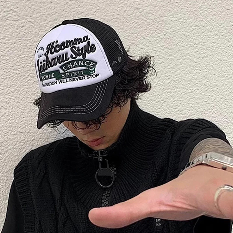 Unisex Letter embroidery Baseball Hats American Vintage Sunshade Street Fashion Personal Trucker Caps Versatile Breathable 250214