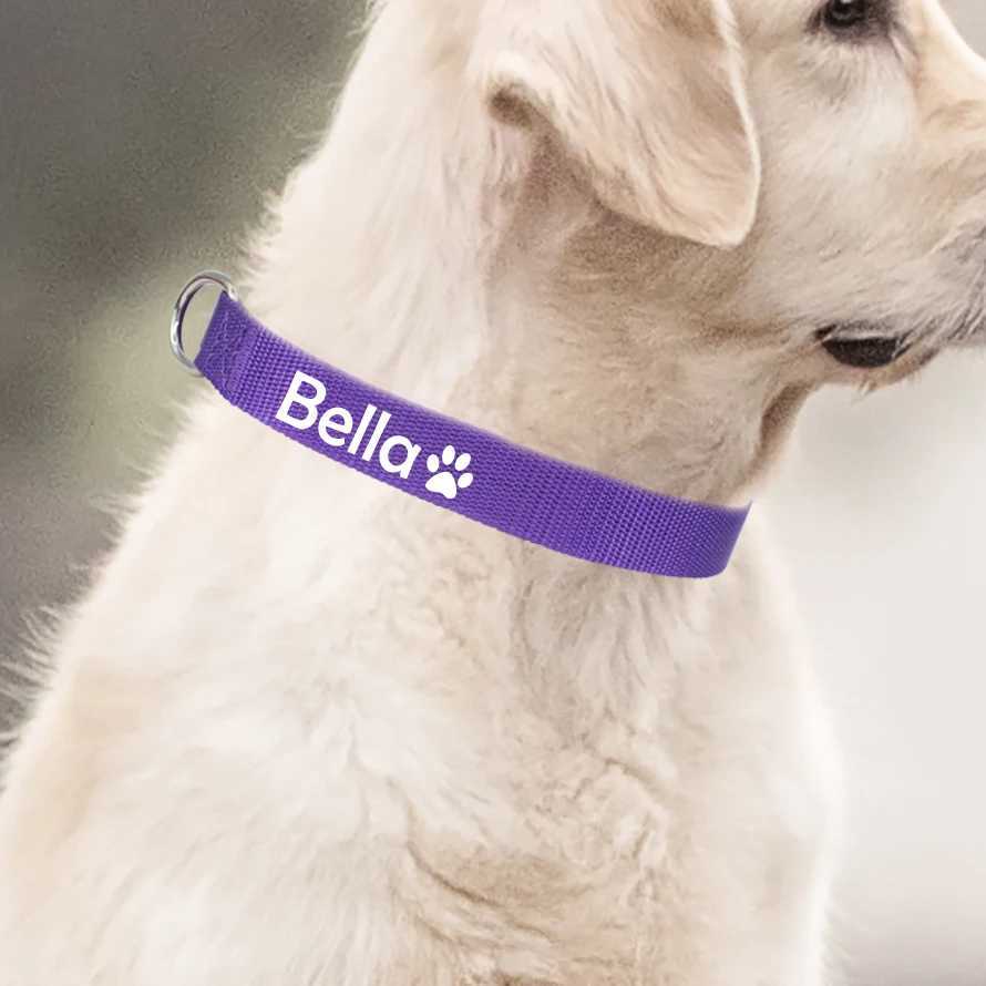 Custom Dog Collar Pet Personalized ID Collar Name and Phone Number with Cute pattern Nylon Necklace Small Medium Large Acessory 250205