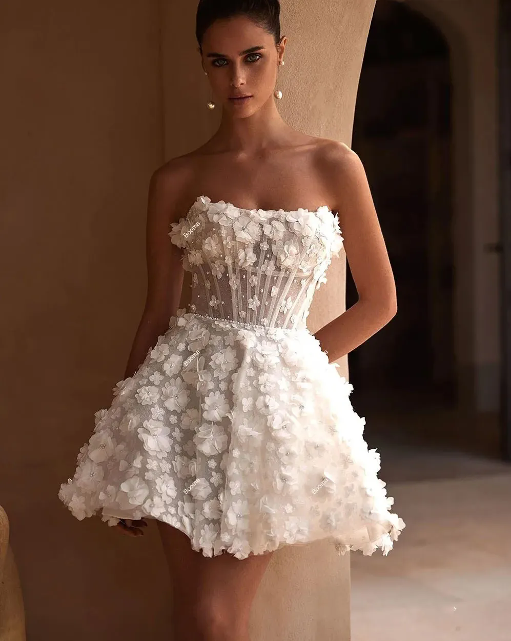 Princess Wedding Dress Illusion Long Sleeves Floral Bridal Gowns Sweep Train Tulle Robe De Mariage Garden Plus Size Bride Vestidos De Noiva Custom Mad