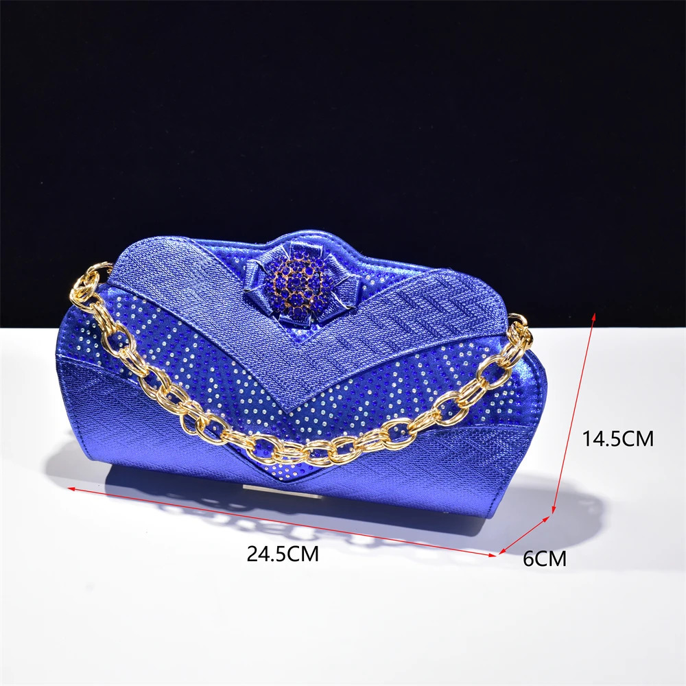 Arrival Evening Bag Shoulder Chain Party Handbag Rhinestones Fashion Elegant Wedding Womens Crystal Small Wallet 250218