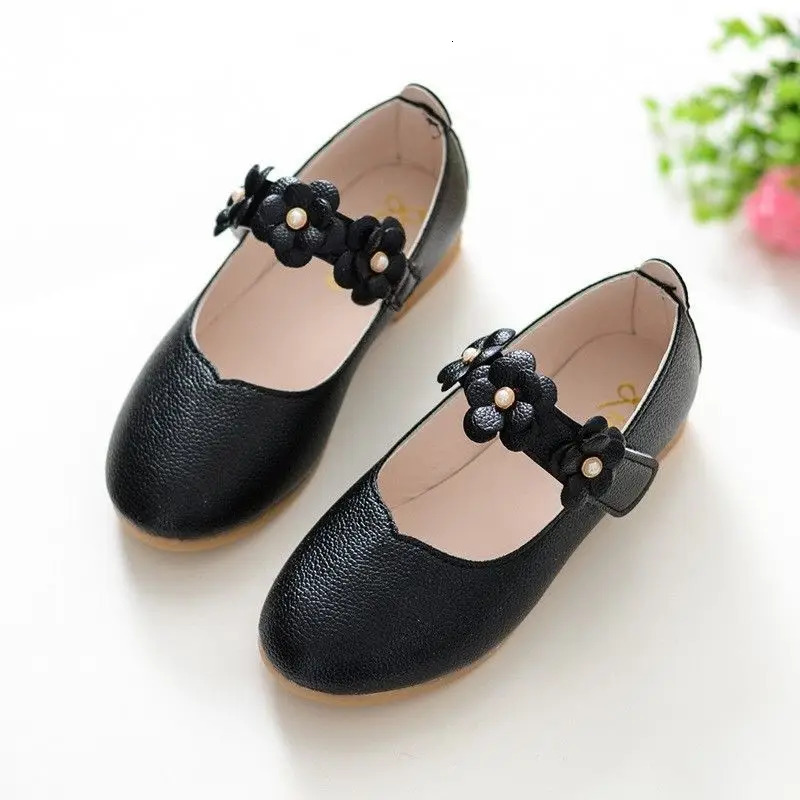 Children Dancing Shoes Kids Princess Shoes Girls Soft Bottom Breathable Leather Footwear Students Non-slip Performance Footwear 250219