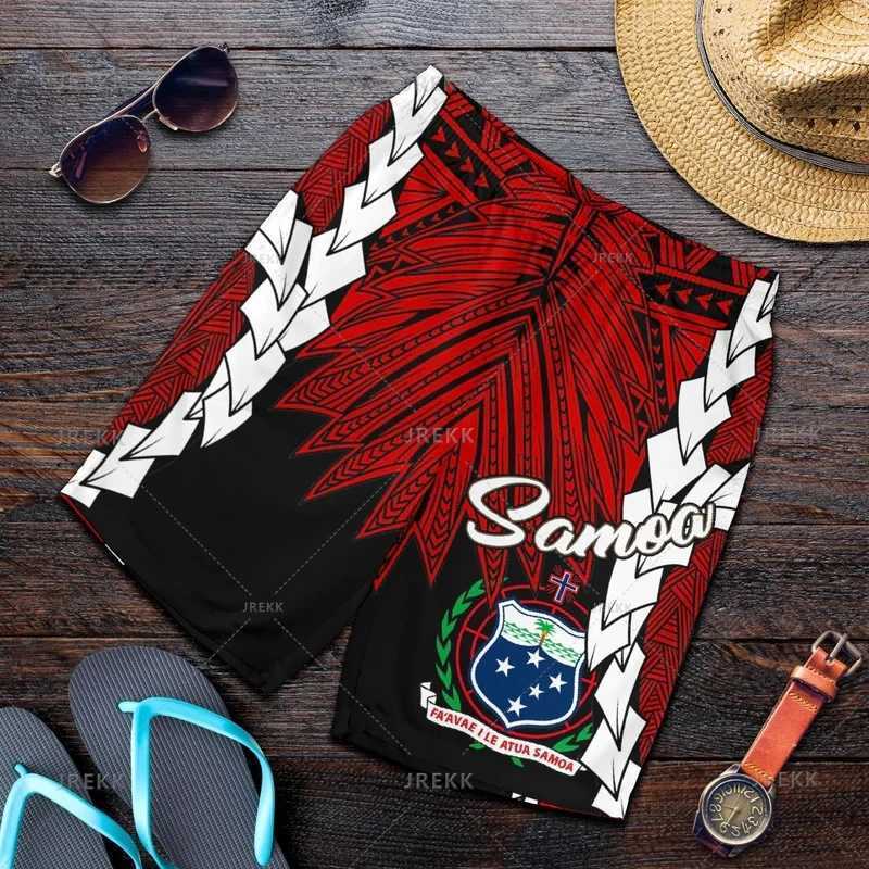 Men's Shorts Vintage 3D Samoa Emblem Print Beach Shorts Kid Fashion Streetwear Board Shorts Unisex Cool Swimming Shorts Mens Swimming Trunks z250