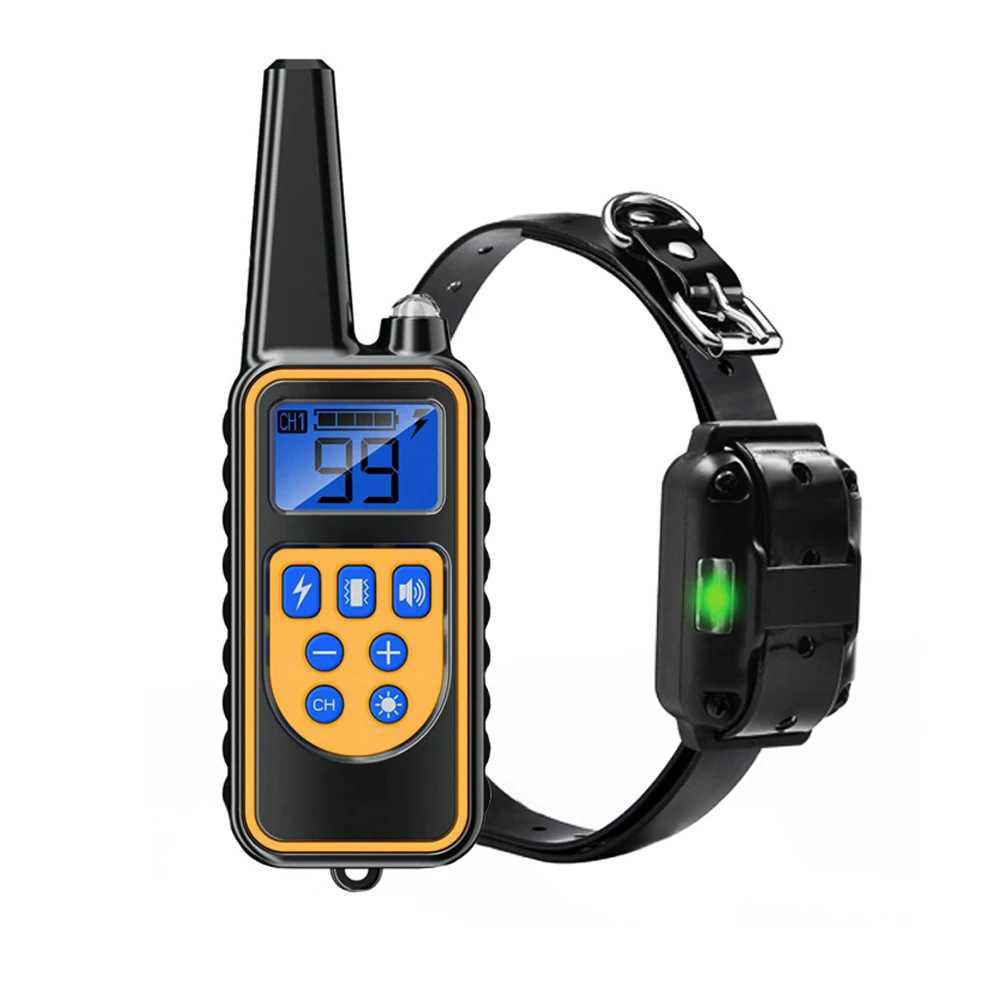 1pc 800m LCD Dog Training Collar/Remote Control Pet Bark Stopper Dog Waterproof Electric Training Collars With Beep/ShockXJ250218