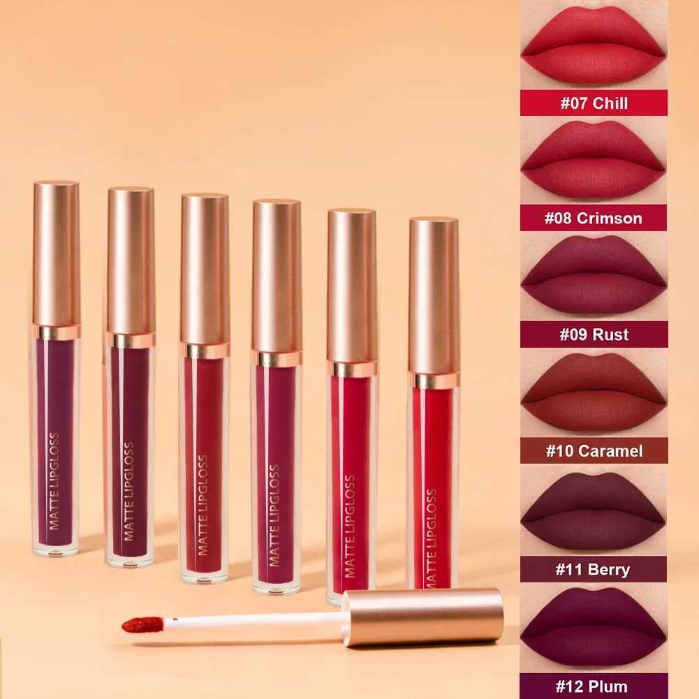 6Set Matte Lip Gloss AB two sets Not Stained with Cup Mouth Red Lip Gloss Moisturizing Long Lasting Not Easy To Fade Lip GlossW250219