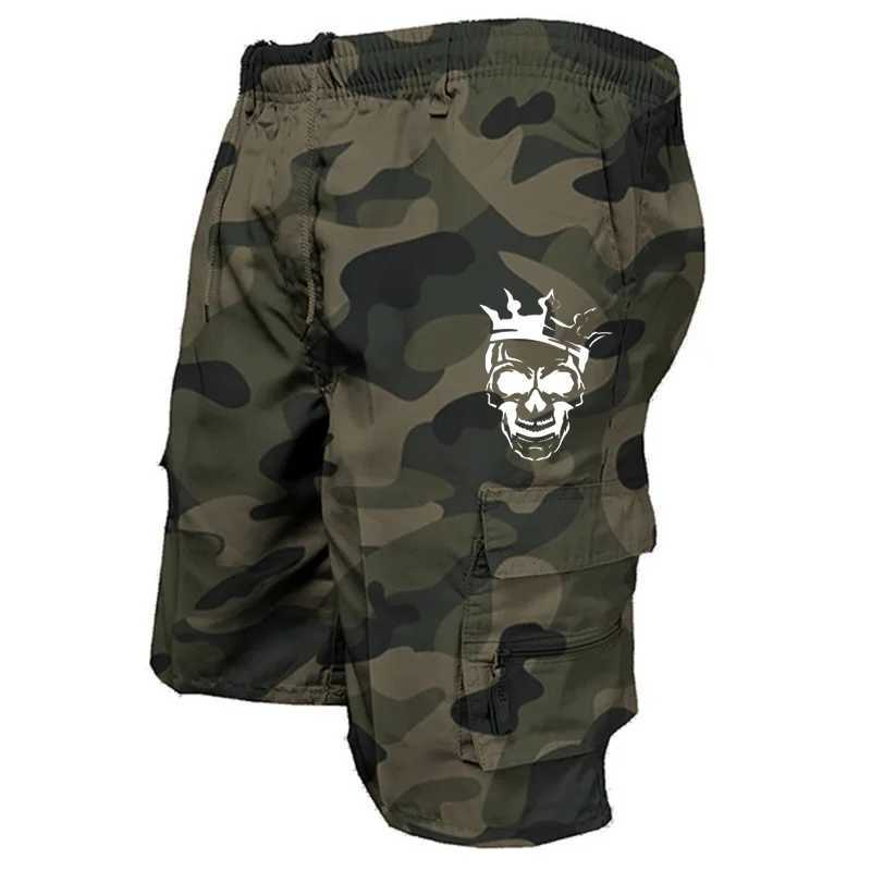 Men's Shorts New fashionable multi-pocket mens casual shorts fitness loose casual pants camouflage tactical shorts z250219