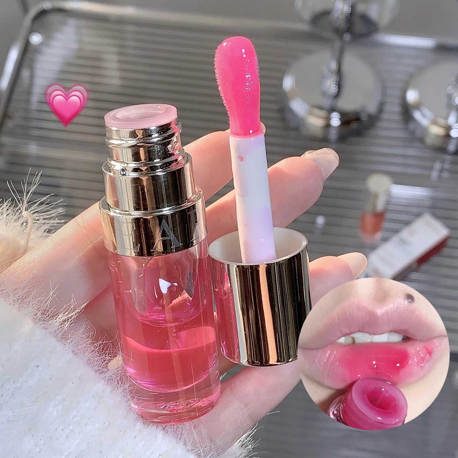 6 Colors Moisturizing Liquid Lipstick Jelly Cherry Red Pink Lip Gloss Sexy Non Sticky Cup Lip Tint Lasting Korean Lip Oil MakeupW250219