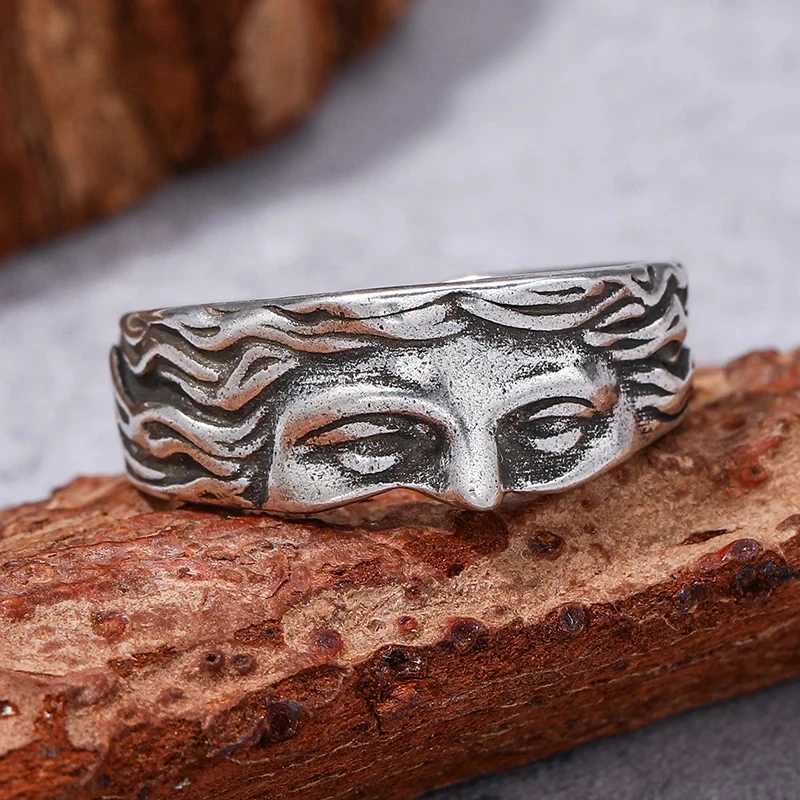 Vintage Venus Half Face Adjustable Rings for Men Women Literary Sculpture Silver Color Creative Ring Party Jewelry AccessoriesXJ250219