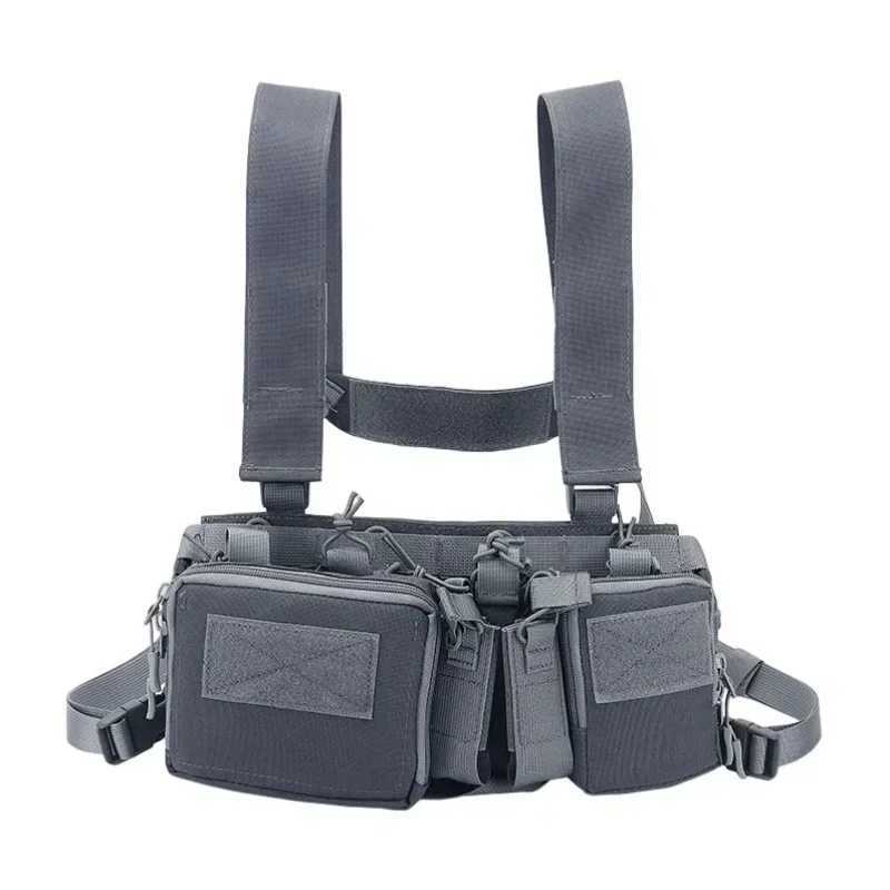 Tactical Vest CS Match Gear Pack Magazine Pouch Outdoor Camping Nylon Chest Rig Vest Fit Airsoft Hunting Apparel AccessoriesXJ250219