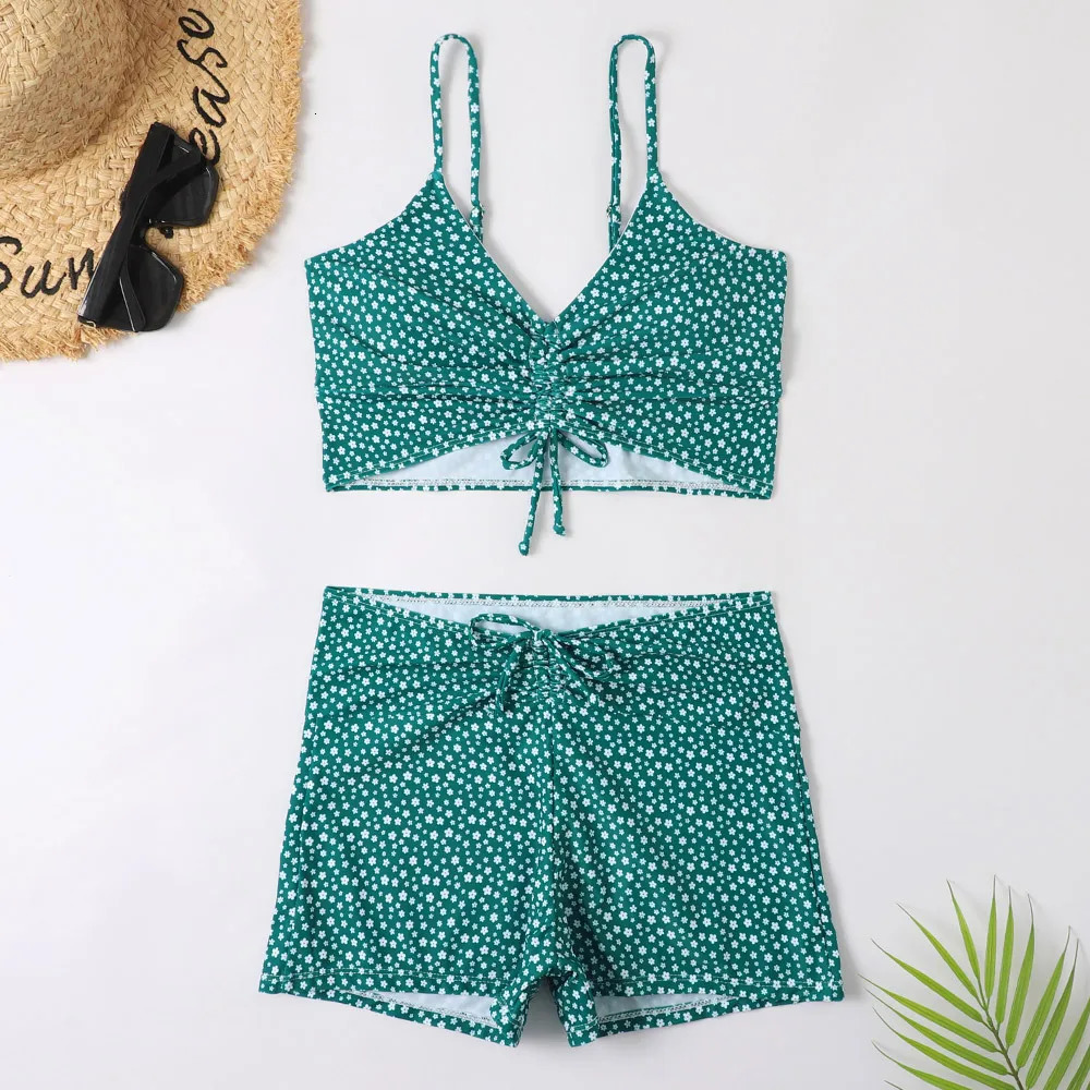 High waisted bikini swimsuit women 2023 push up floral printed 250219
