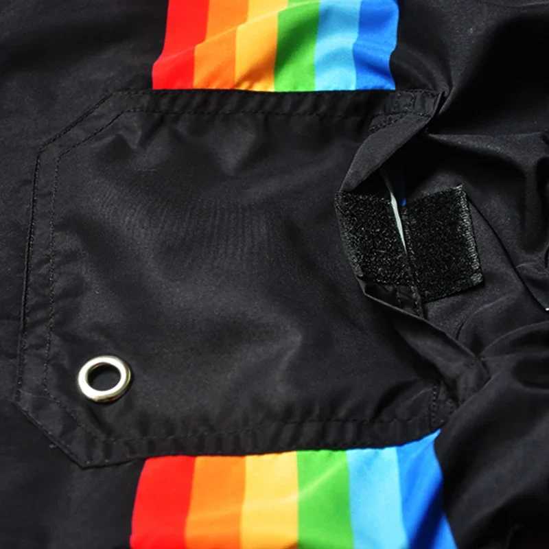 Men's Shorts Mens sports running beach shorts rainbow swimming trunk pants quick drying z250219