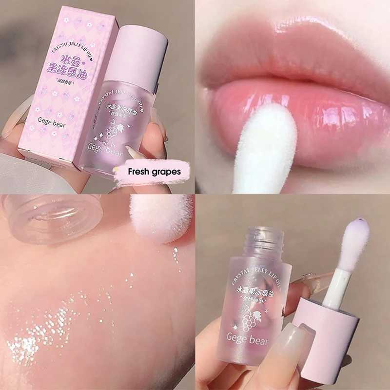 Crystal Jelly Lip Oil Moisturizing Lip Balm Moisturizes and reduces lip lines Lipstick for womenW250219