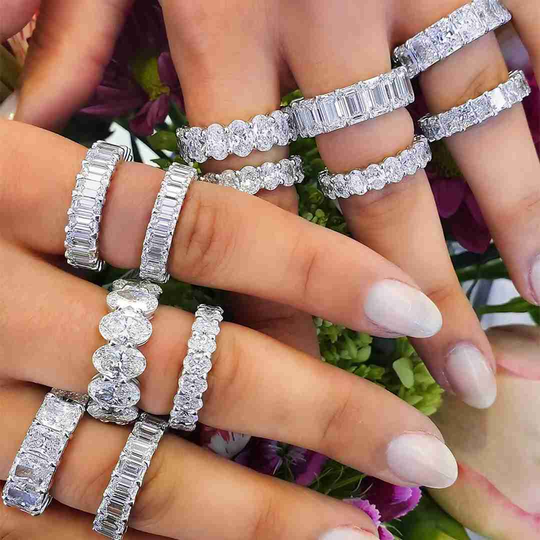 Custom GRA VVs Moissanite Diamond Solid Gold Plated Engagement Ring 1 2 3 Ct 925 Sterling Silver for Women Men Jewelry Rings