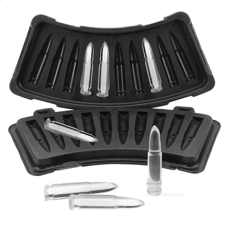 3D Ice Cube Mold Make Unique Bullet-Shaped Ice Cube Maker Ice Ball Mould Whiskey Wine Cocktail Mold Bar Accessories 250218