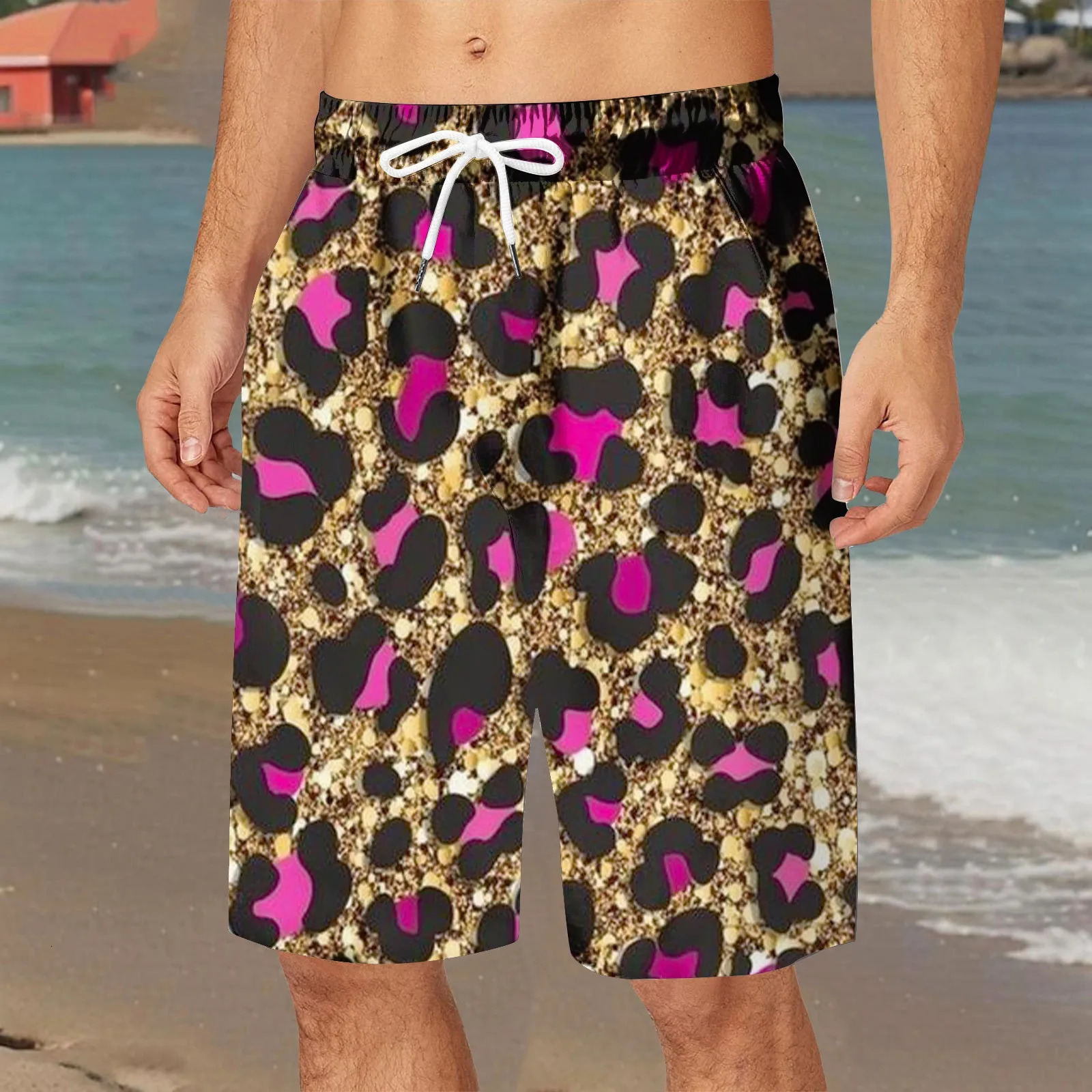 Shorts For Men Trendy Plus Size Mens Quick Drying Trunks 5 Inch Swimsuit Mesh Beach Long Swim 250219