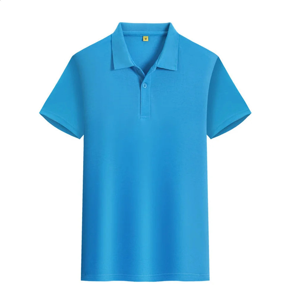Mens Polo shirt short sleeved mens versatile casual fashion trend lapel tshirt half top 250213