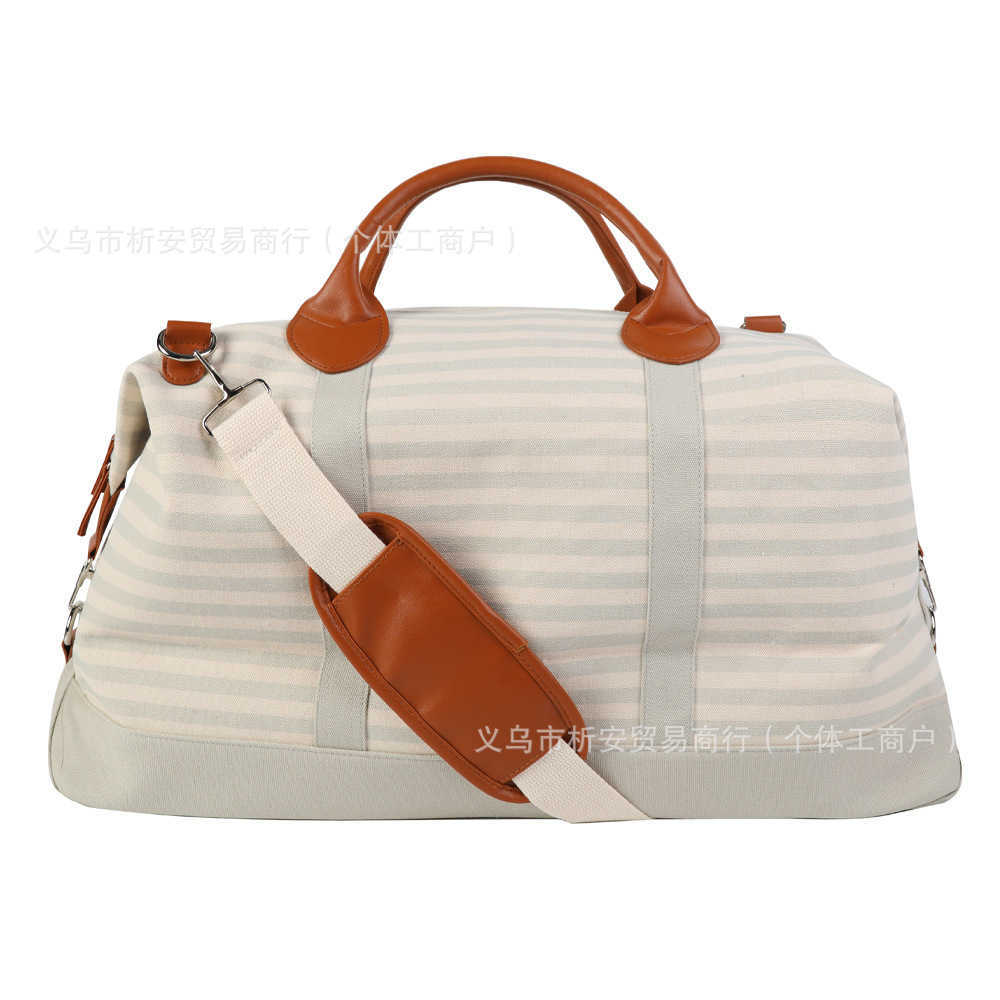 Etsy Personalized Large Capacity Travel Bag Bestseller Embroidered Canvas Bag Women's Handbag Printed Stripe 250115
