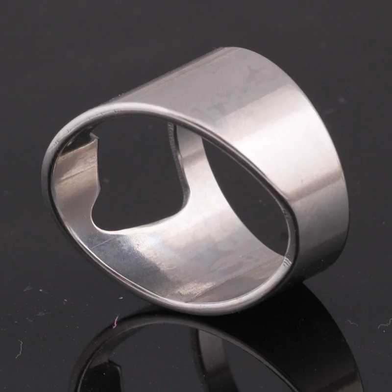 Bottle Opener Ring Creativity Corkscrew Stainless Steel Finger Ring Beer Can Openers Gadgets Cool Bar Kitchen Accessories GiftsXJ250219