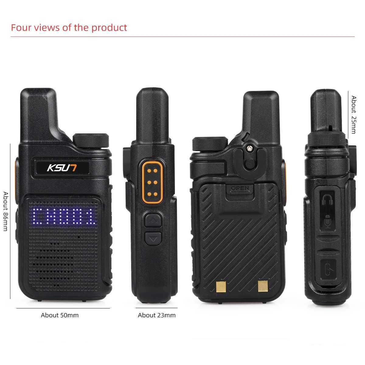 Walkie Talkie Portable Mini Communication Radio Profesional PMR 446 Talkie Walkies Two Way Radio Transceiver KSUN M6 QualityXJ250219