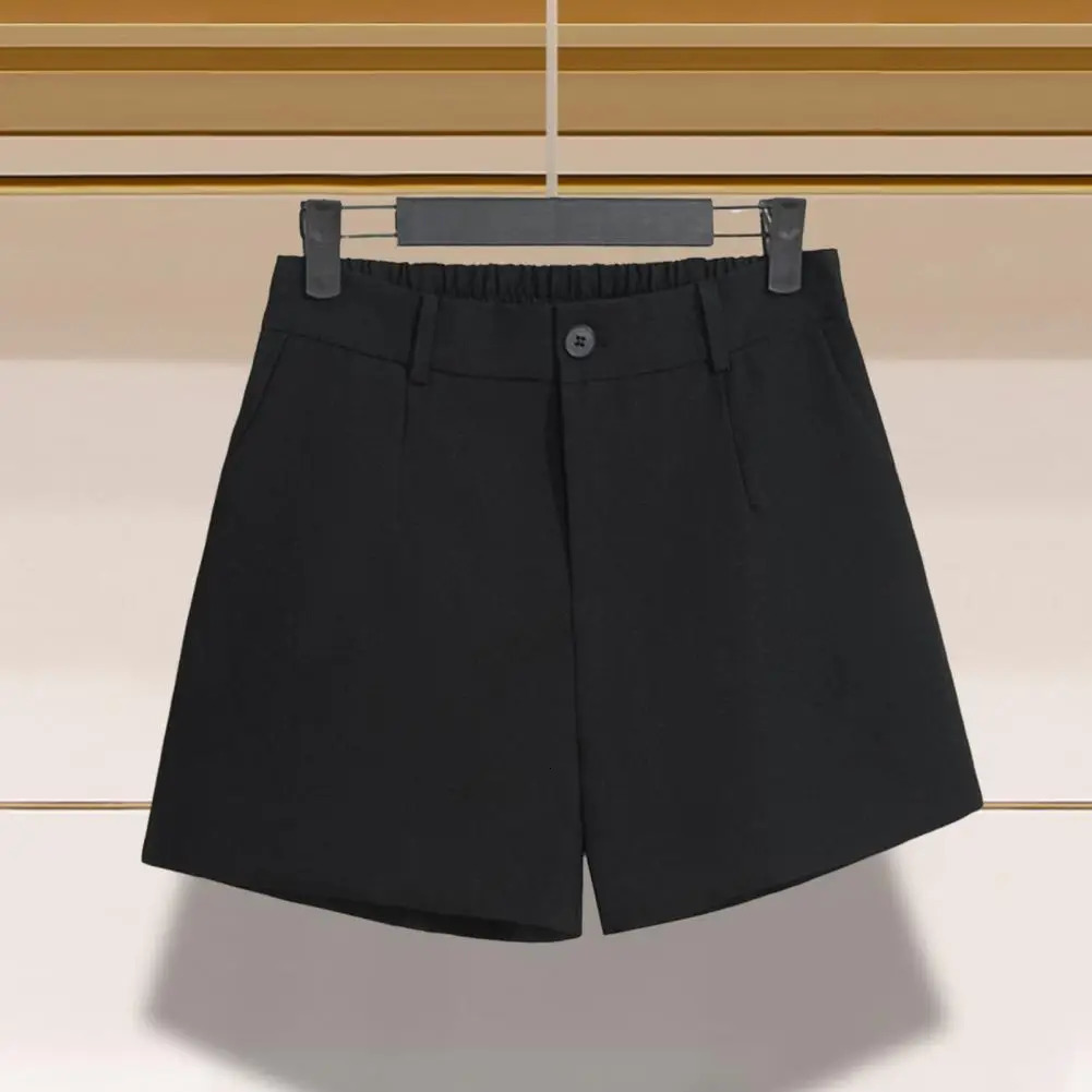 Above Knee Length Chic Casual Women Shorts Office Lady Summer Shorts Wide Leg Women Garment 250214