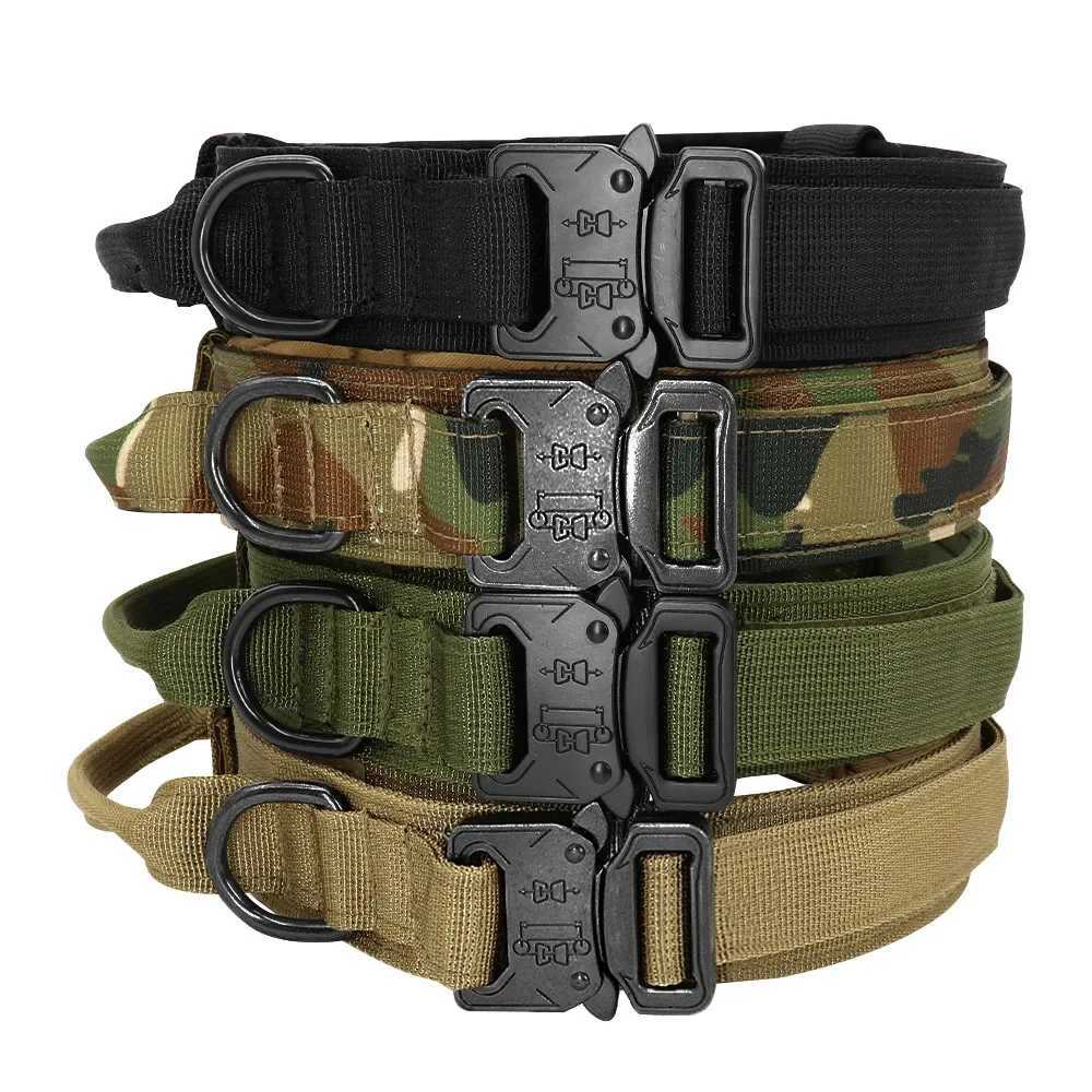 Tactical Dog Collar Military Adjustable Duarable Nylon Lead For Medium Large Walking Training Pet Accessory Breakaway Leash RopeXJ250218