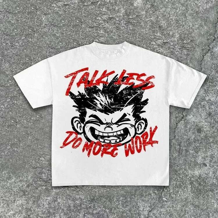 Streetwear Y2K Clothing Men Women Hip Hop Cartoon Image Graphic Printed T Shirts Gothic Oversized Cotton Short Sleeves