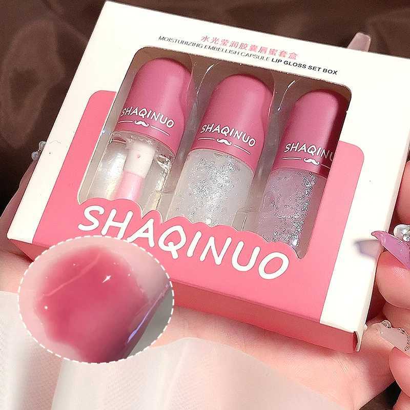 Shuiguang capsule lip honey kit moisturizes and moisturizes the mirror surface sparkling colorless transparent glass lip oilW250219