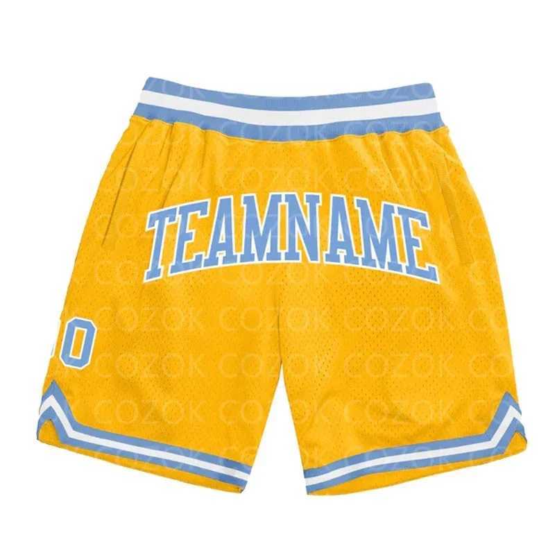 Men's Shorts Custom Yellow Light Authentic Basketball Shorts 3D Printed Men Shorts Your Name Mumber Quick Drying Beach Shorts z250219