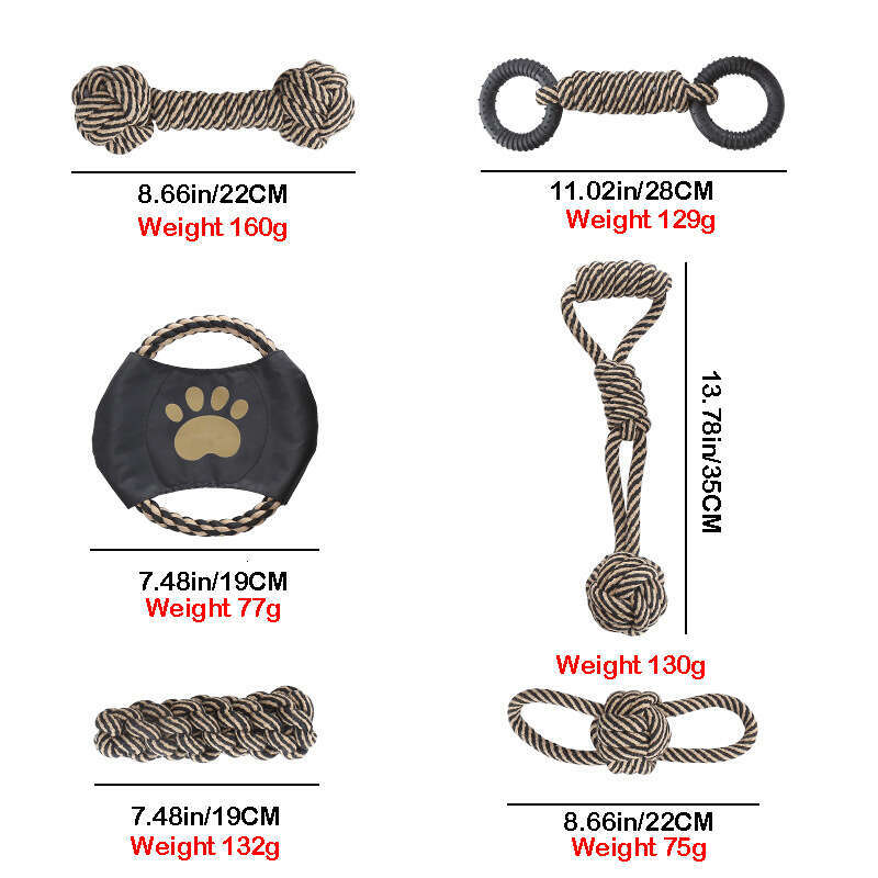 DHpet Dog Rope Toy for Active Chewers Heavy Duty Rope Toy for Small Breed Washable Chew Toys Tug of War Dog Toy Pack of 6 Puppy Teething Toys